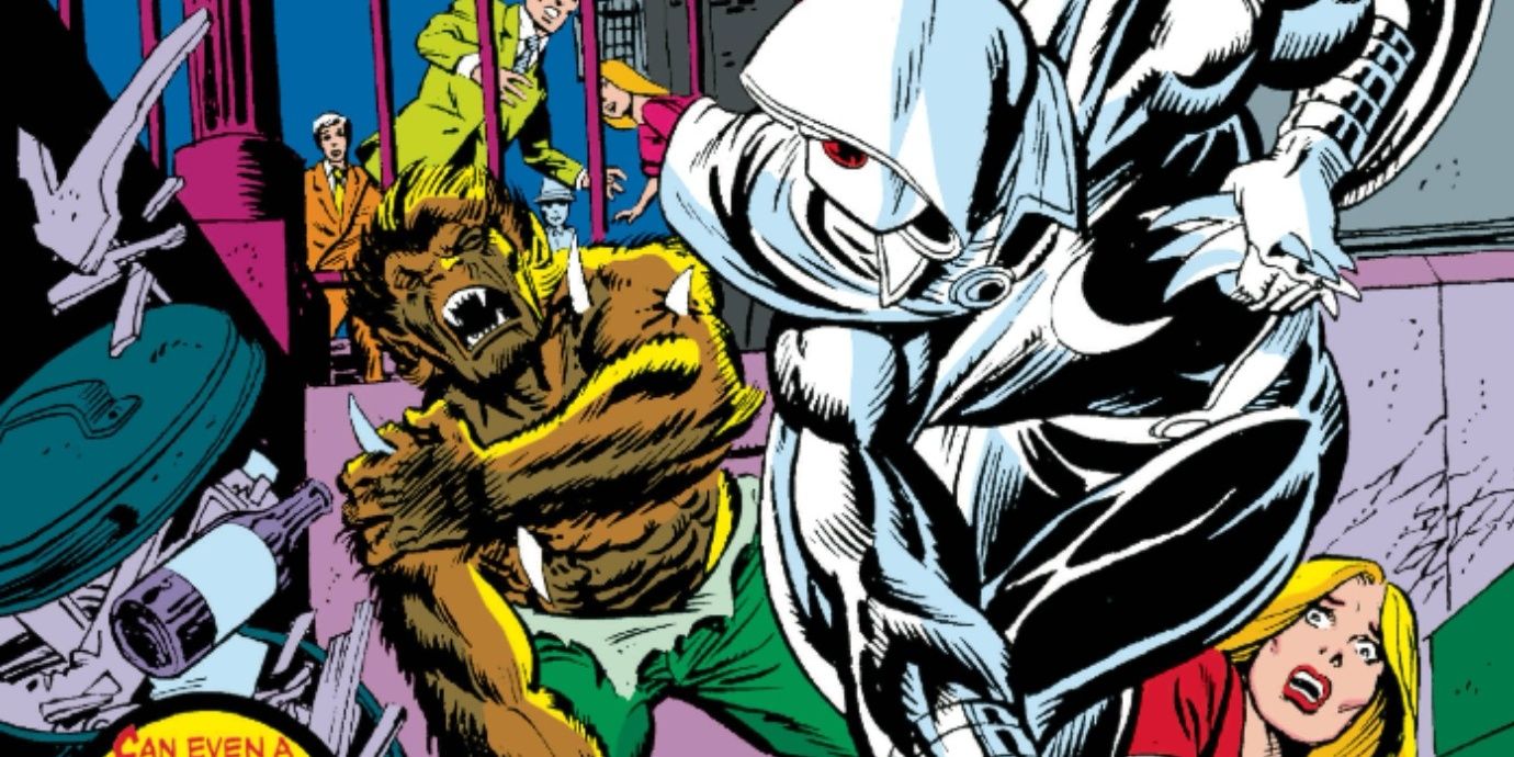 Moon Knight fights Werewolf By Night in Marvel Comics