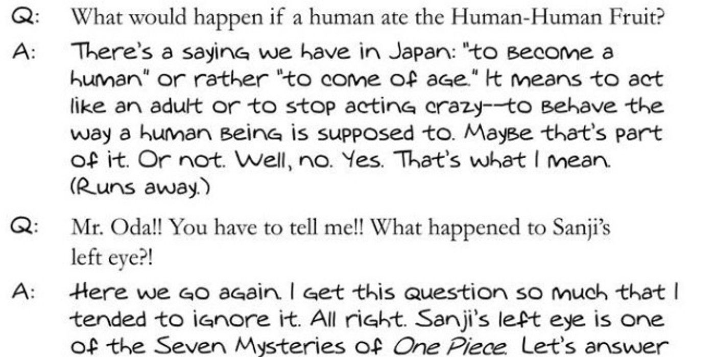 One Piece Human Fruit Question