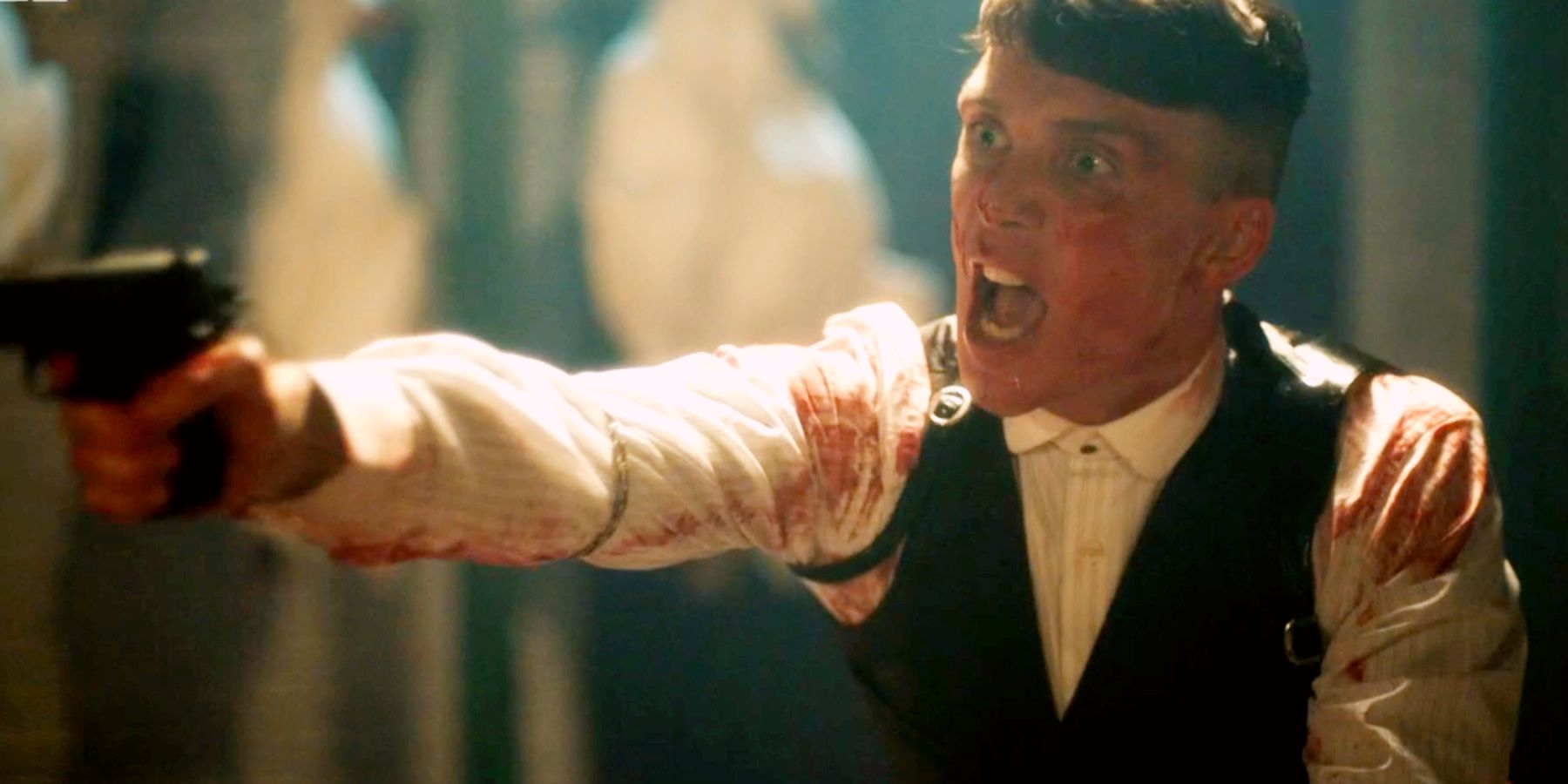 Peaky Blinders Season 4 Kitchen Scene Tommy Covered In Blood