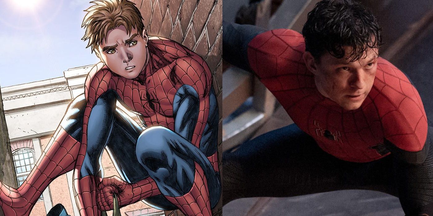Peter Parker spider Man comics and Tom Holland