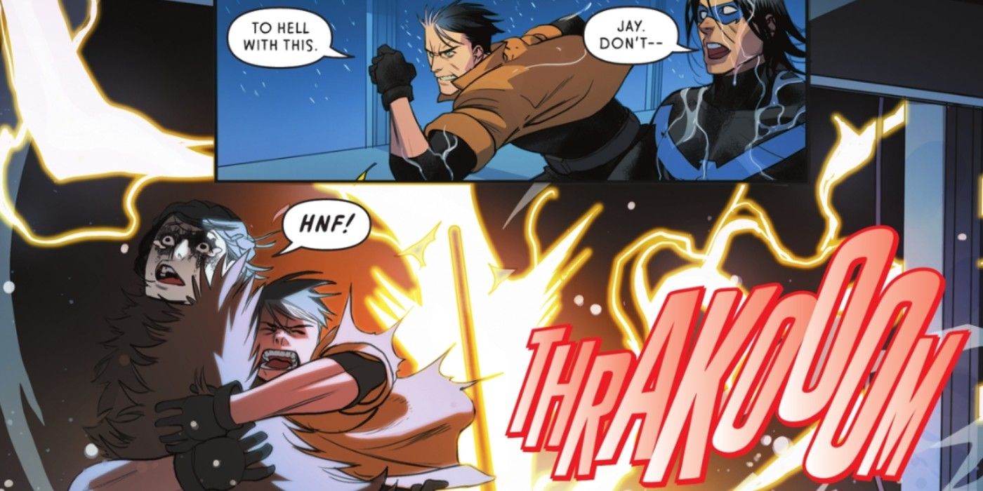 Red Hood Jason Todd saves Jenny Wren in Robins 6