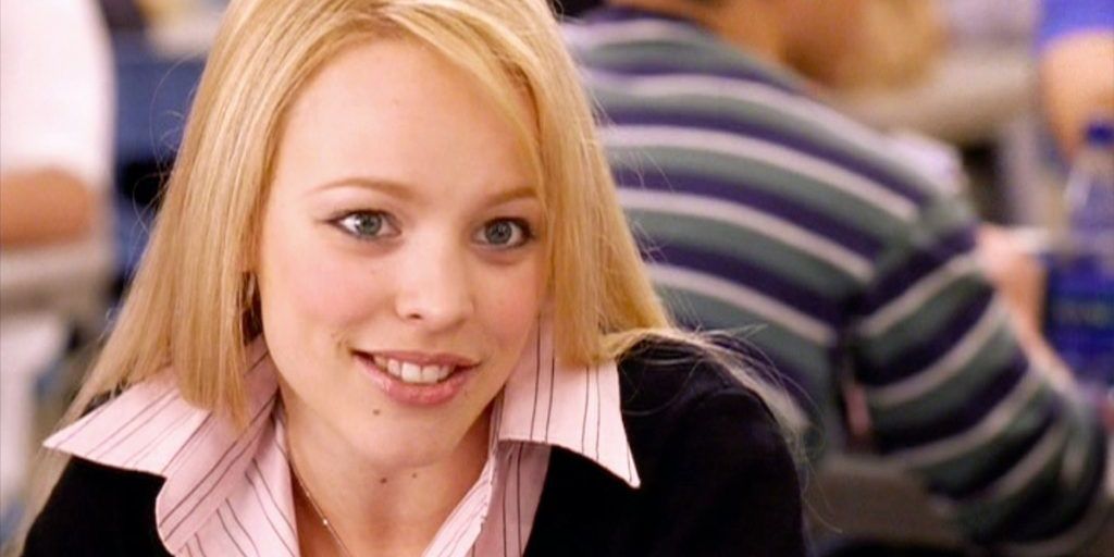 Regina George smiles while talking in Mean Girls Cropped