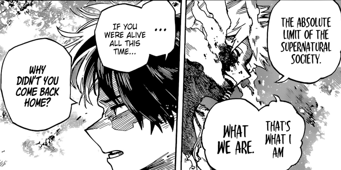 Shoto Todoroki asks why Dabi didnt come back home if he survived in chapter 349 of My Hero Academia