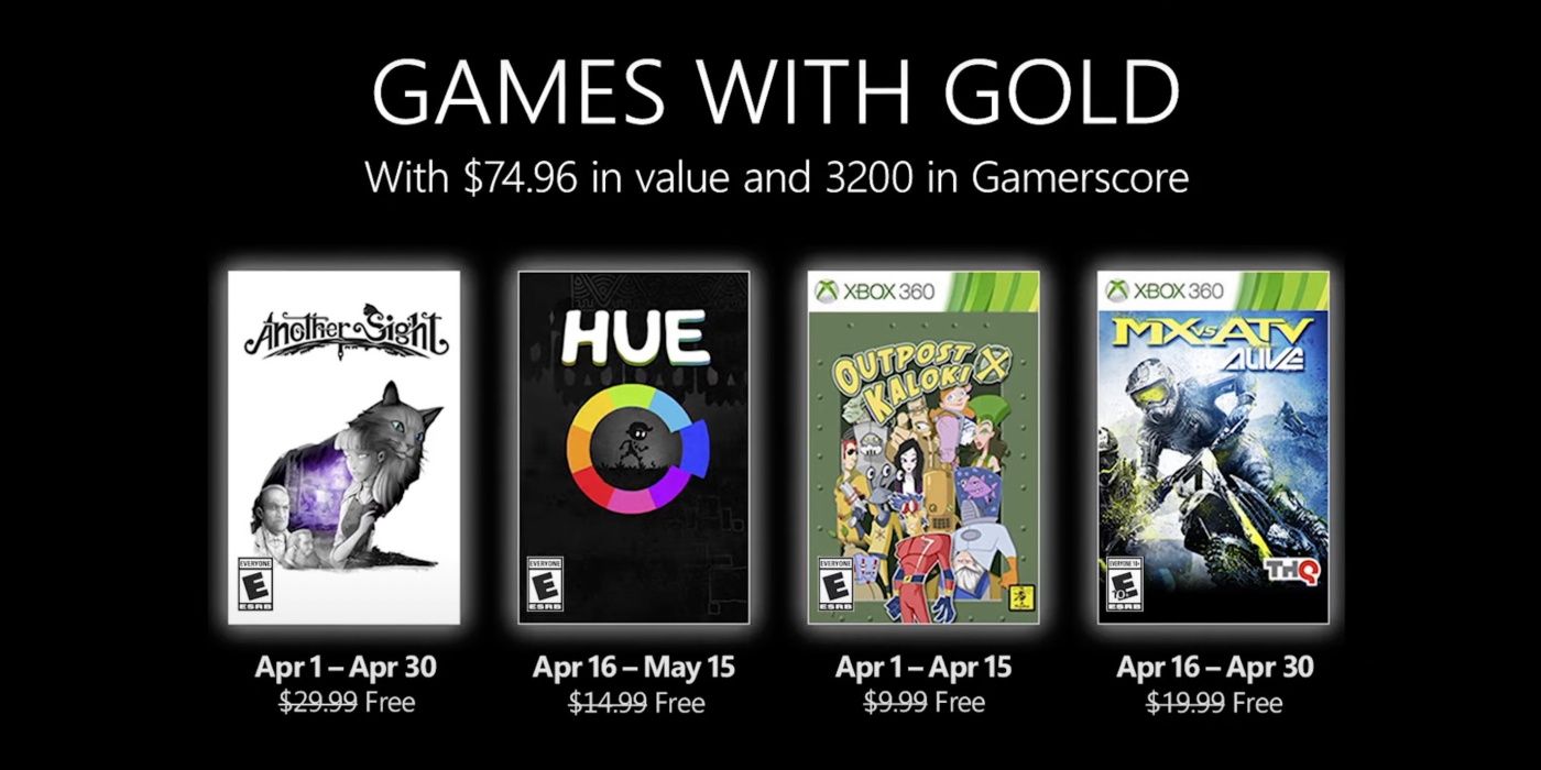 games with gold xbox april 2022