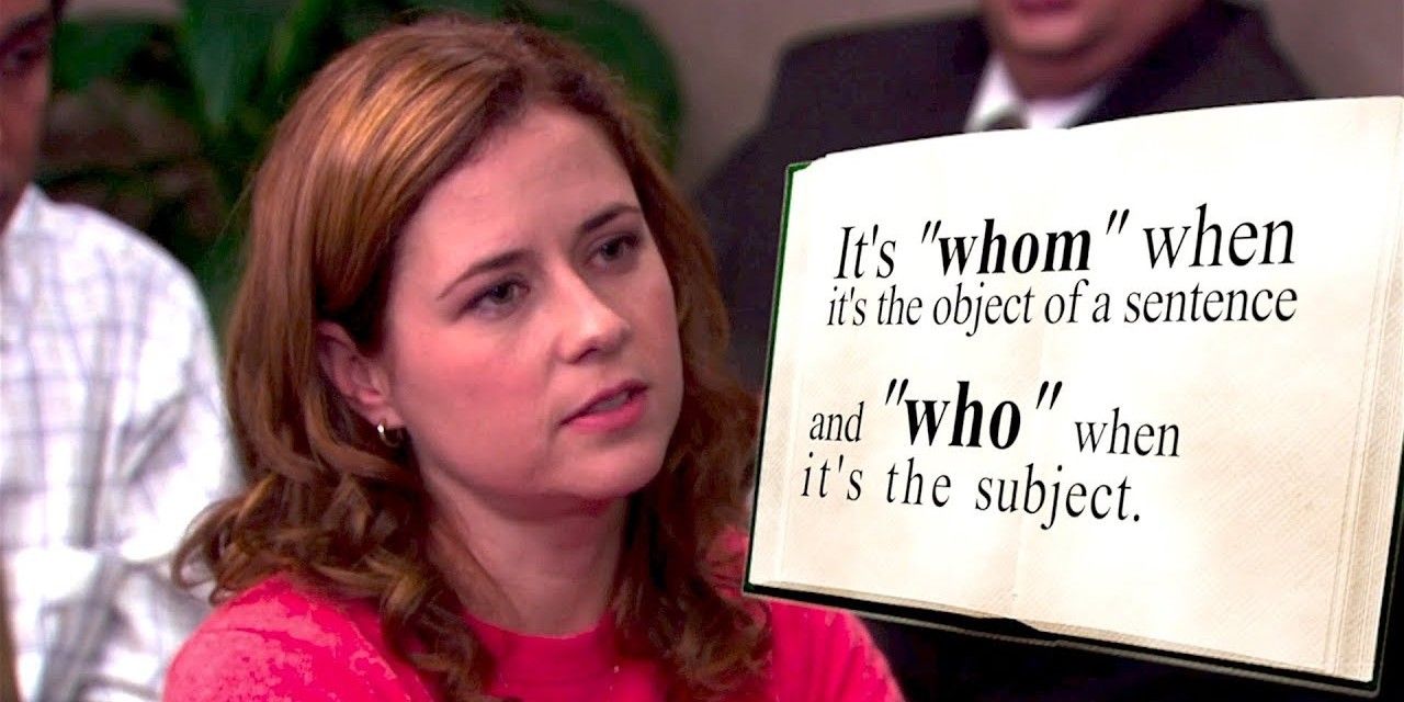 pam explains whomever in the office