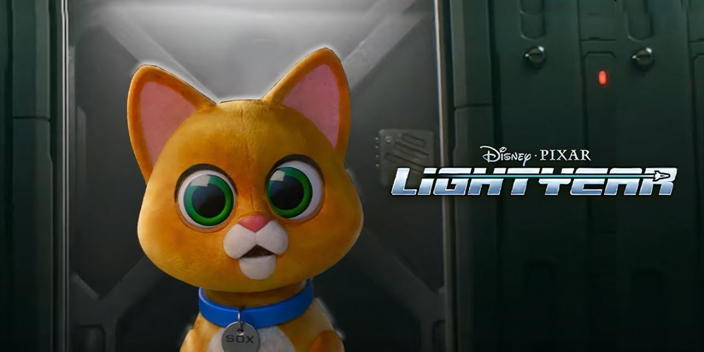 A promo image of Sox the cat in Lightyear