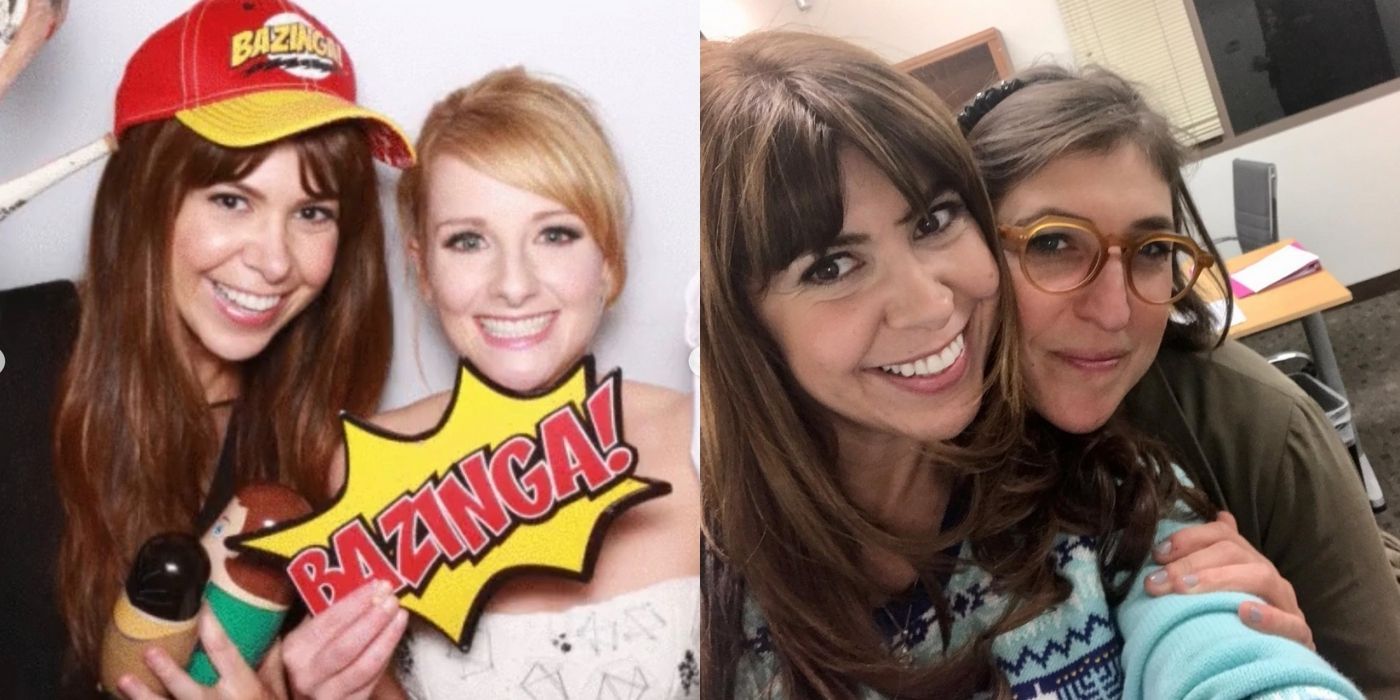 A split image of Jessica Radolff with Amy and Bernadette from TBBT