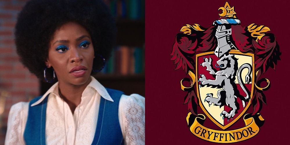 An image of Monica Rambeau and the Gryffindor logo