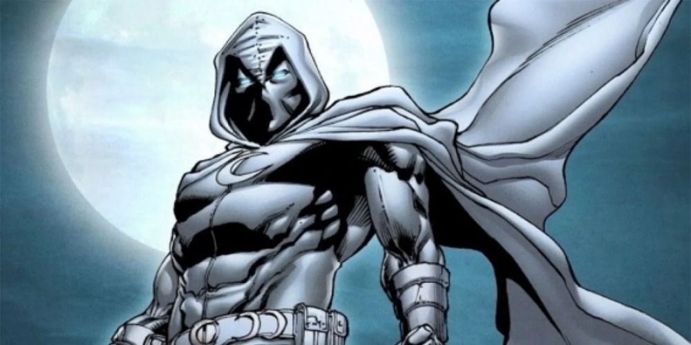 An image of Moon Knight standing on a roof in the Marvel comics