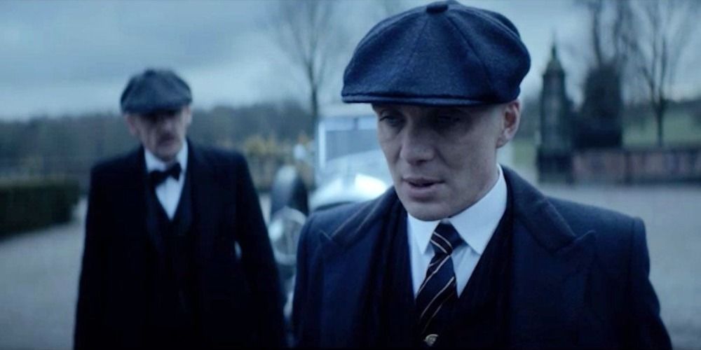 An image of Tommy and Arthur looking serious in Peaky Blinders