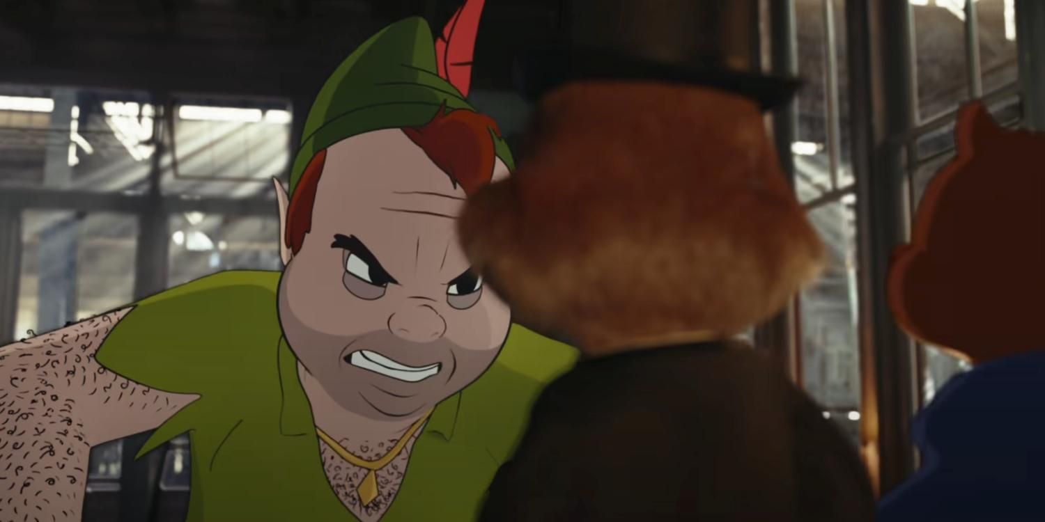 An older Peter Pan threatens Chip n Dale