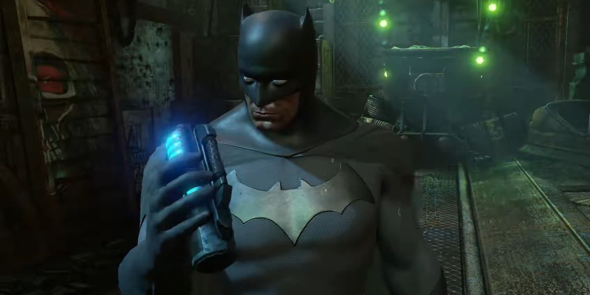 Batman acquiring the Freeze Cluster Bomb in Batman Arkham City