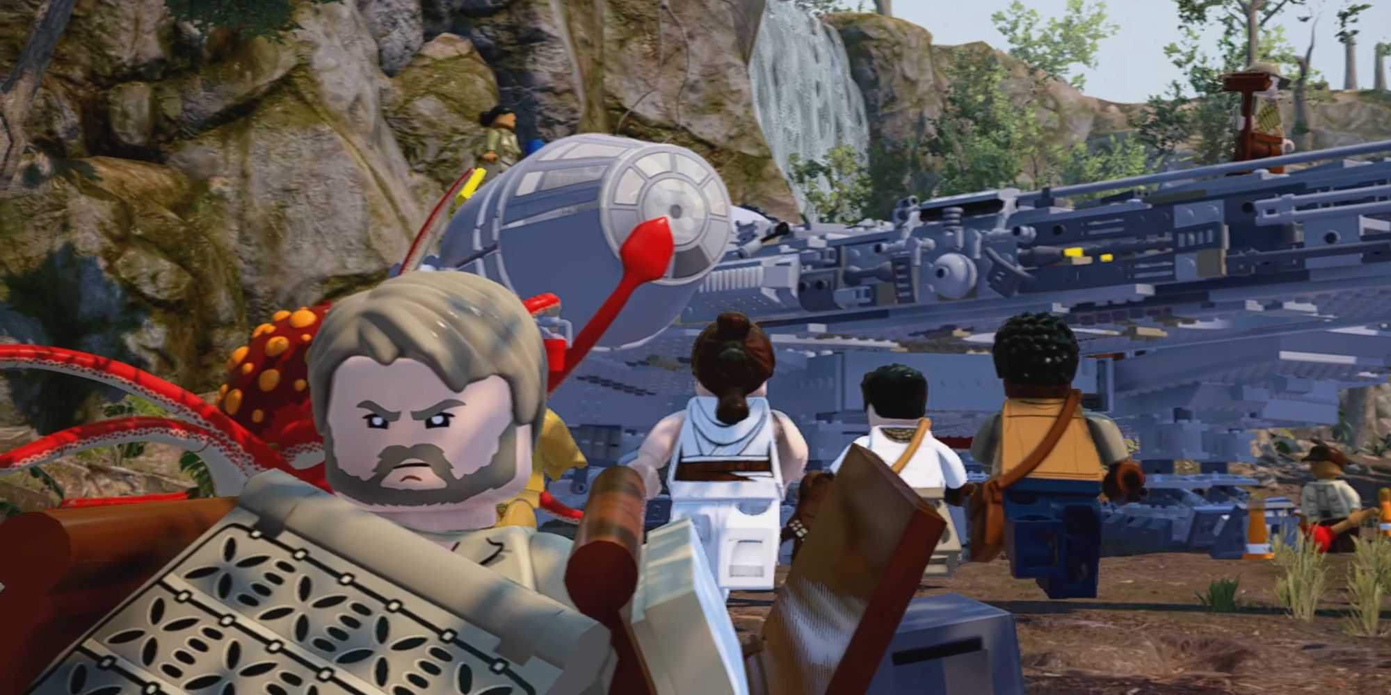 Beaumont Kim rising out of a pile of Jedi text books in LEGO Star Wars The Rise Of Skywalker