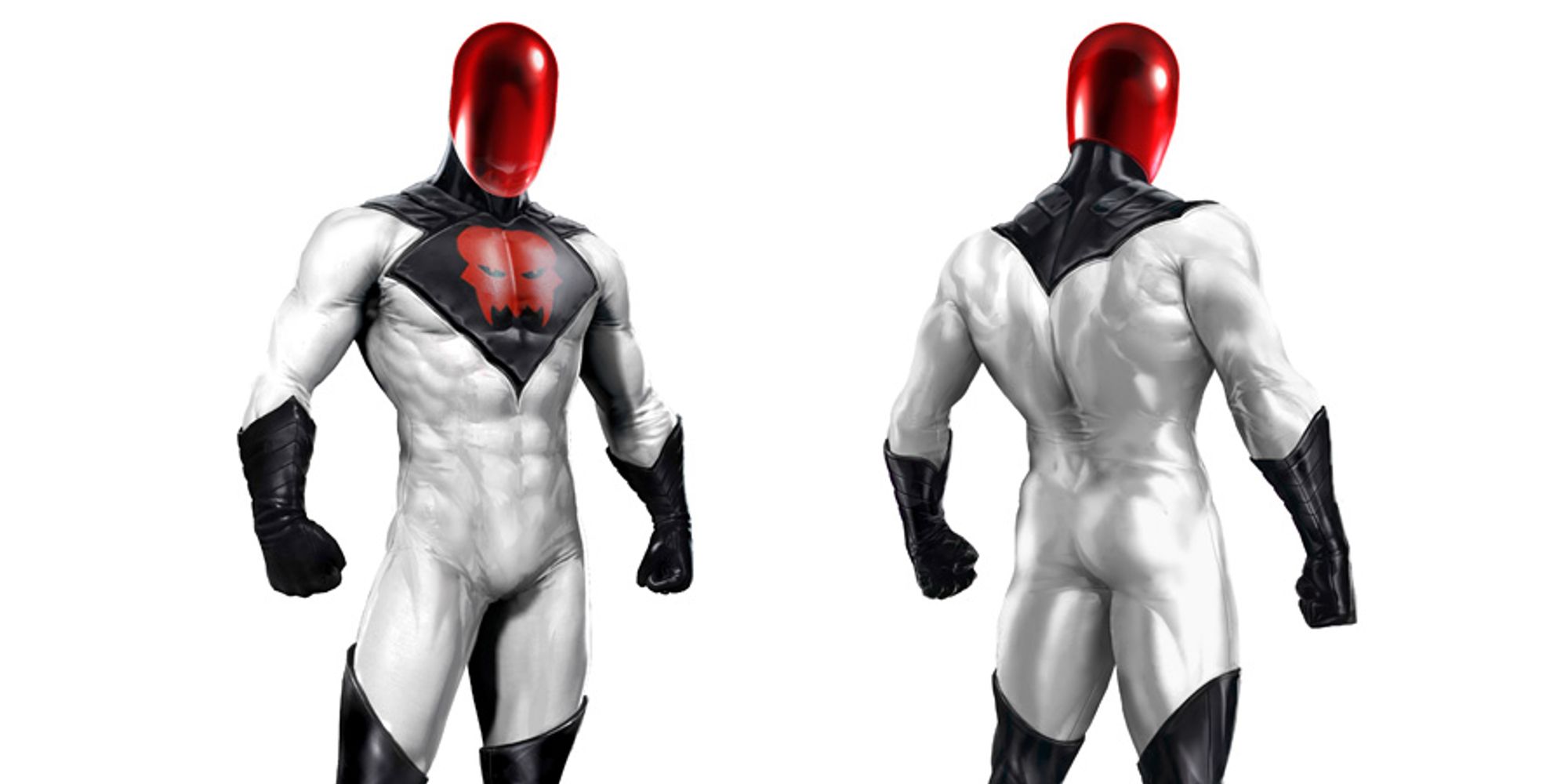 Concept art of Grant Morrisons Red Hood skin in Batman Arkham Knight