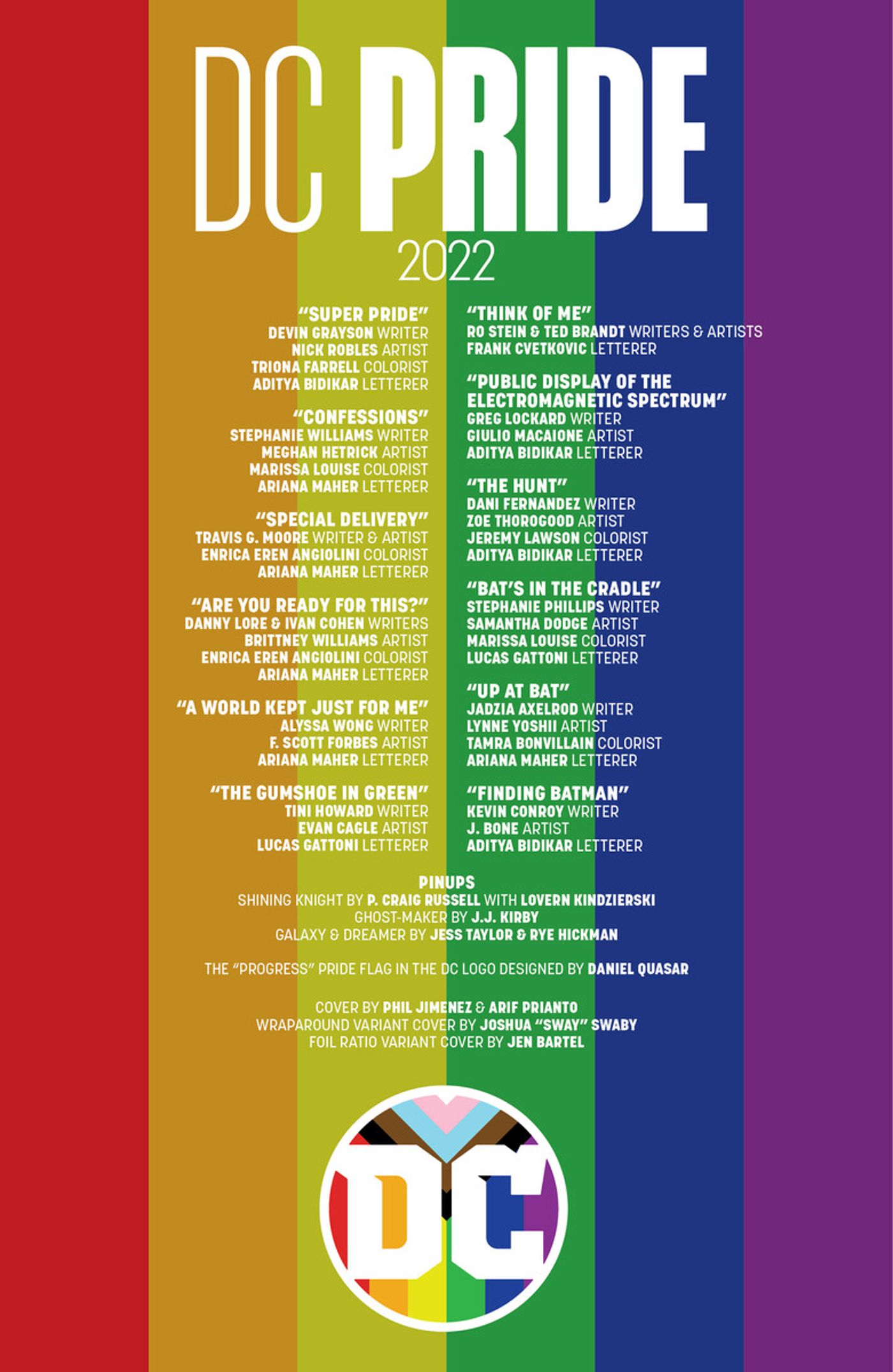 DC Pride Table of Contents