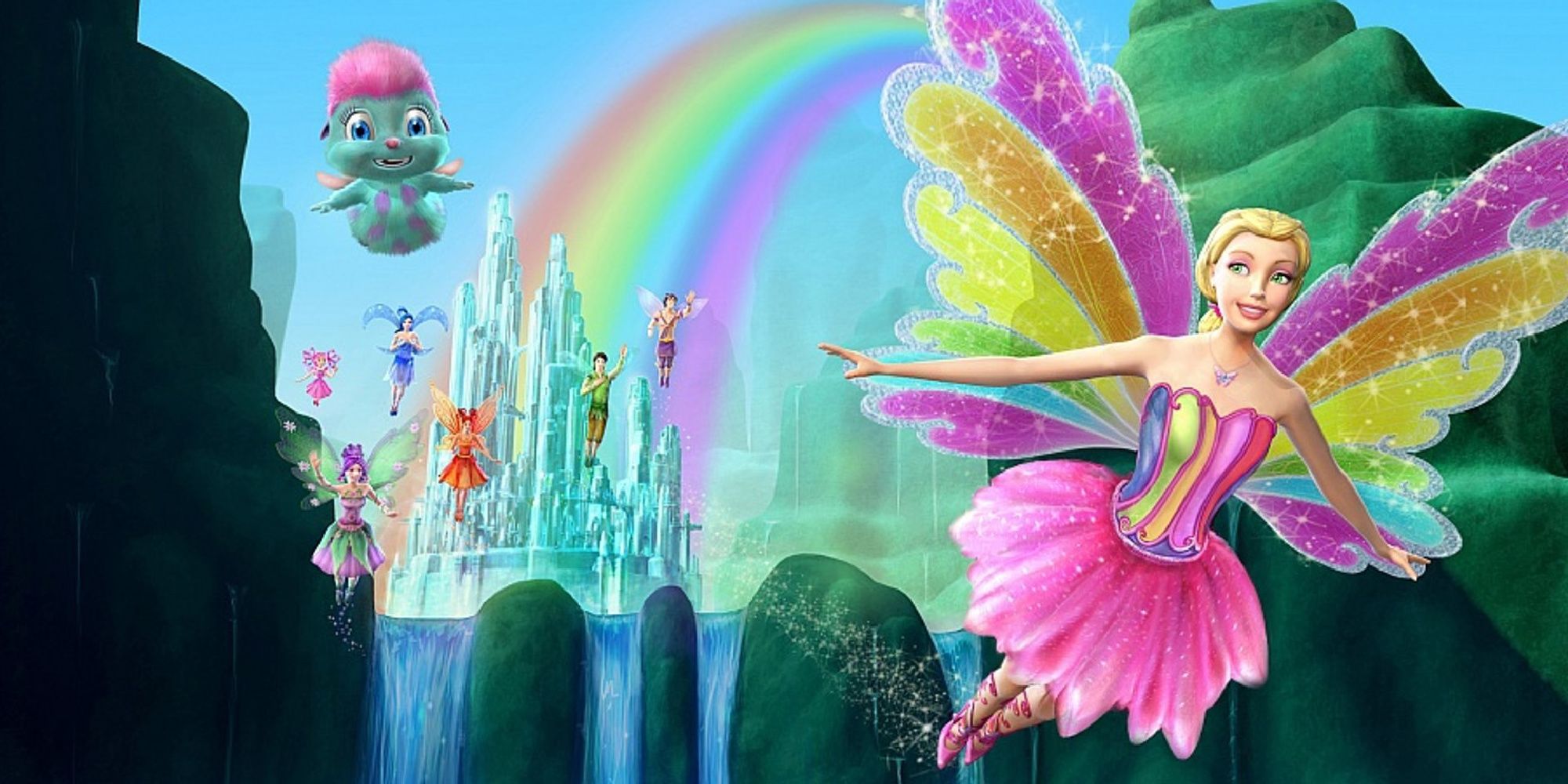 Elina and Bibble in Barbie Fairytopia Magic Rainbow