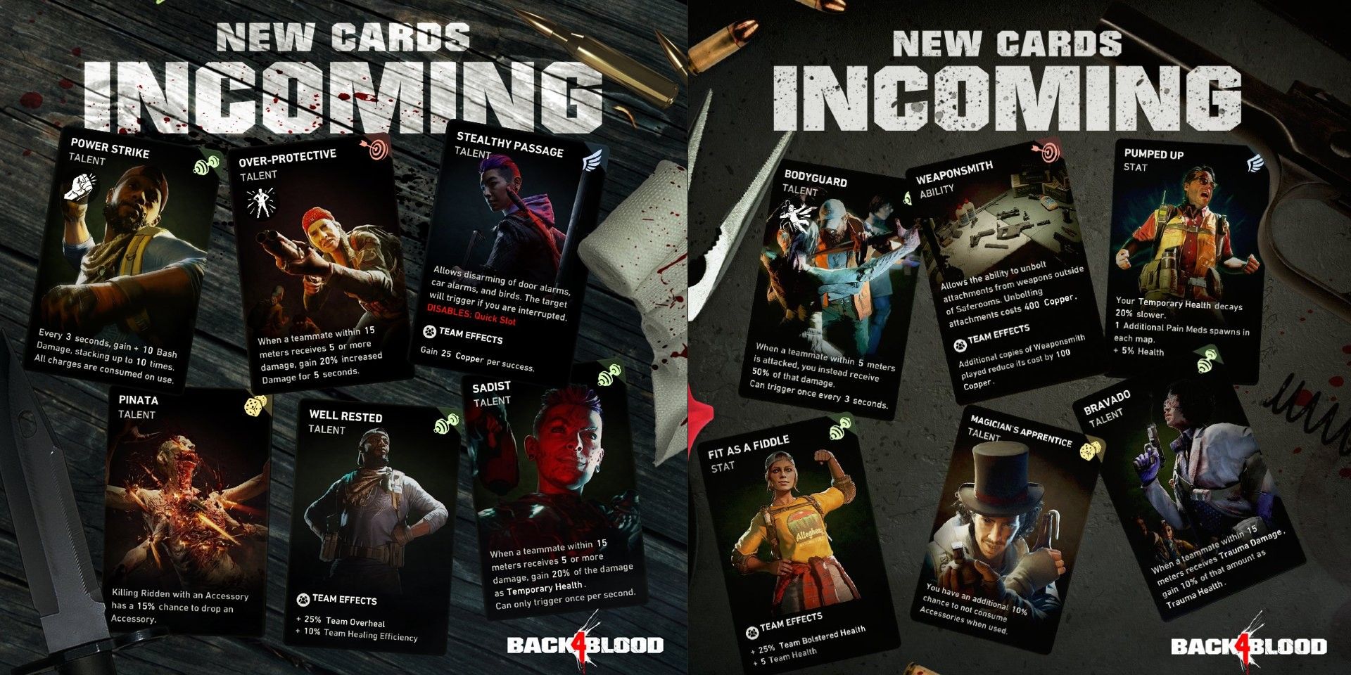 Every New Player Card in Back 4 Blood: Tunnels of Terror DLC