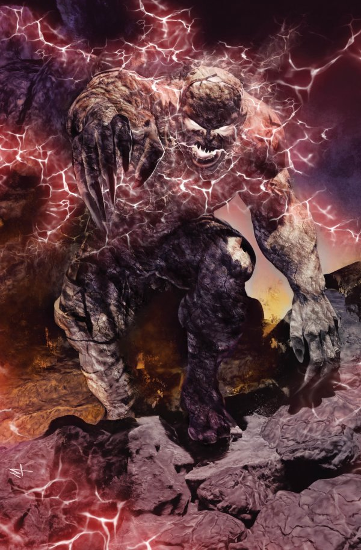 Hulk 6 Marco Turini Variant B cover art of titan