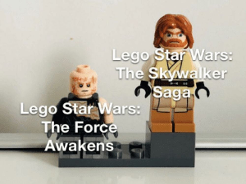 LEGO Star Wars The Skywalker Saga versus LEGO Star Wars The Force Awakens meme