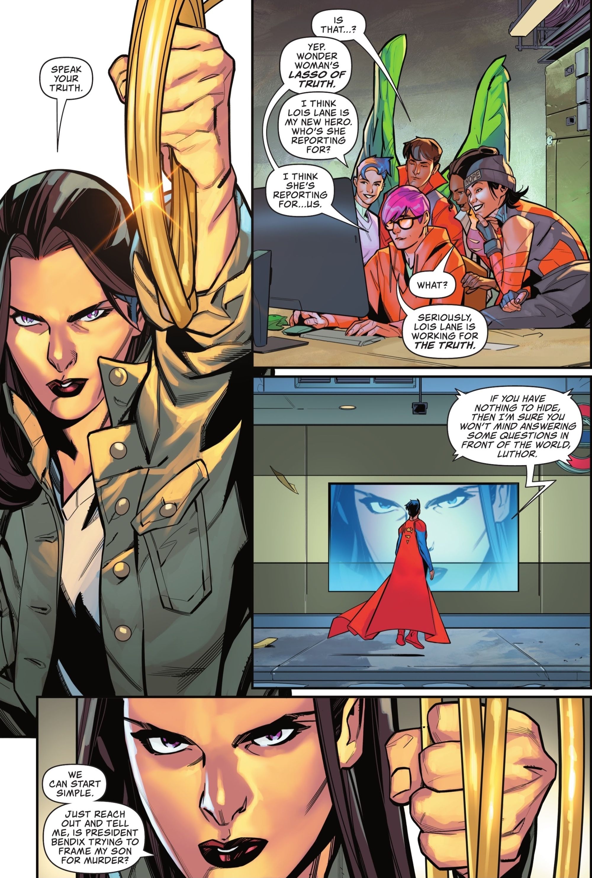 Lois Lane Uses Lasso Of Truth In Son Of Kal El