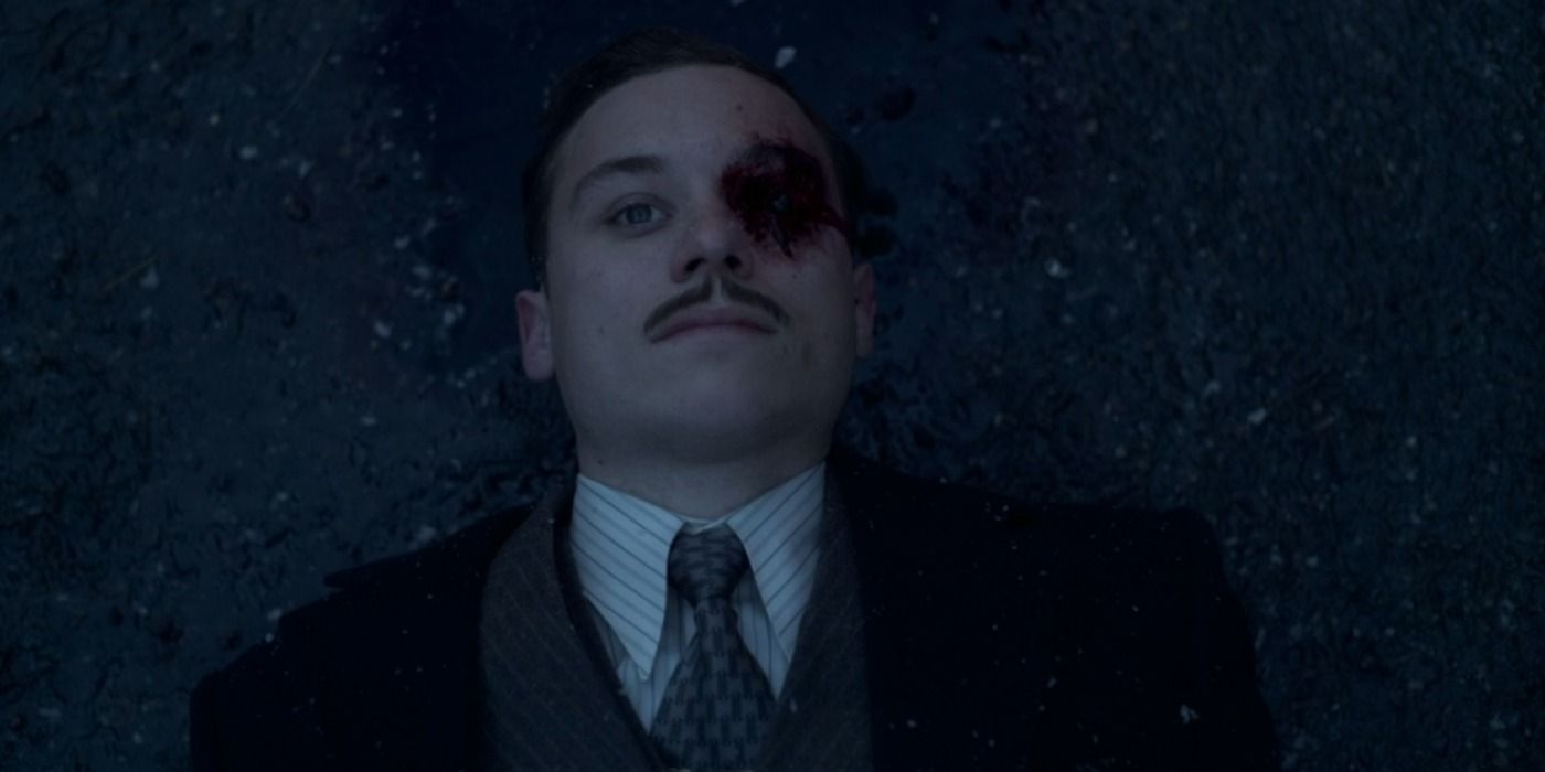 Michael Gray lies dead after being shot by Tommy in Peaky Blinders
