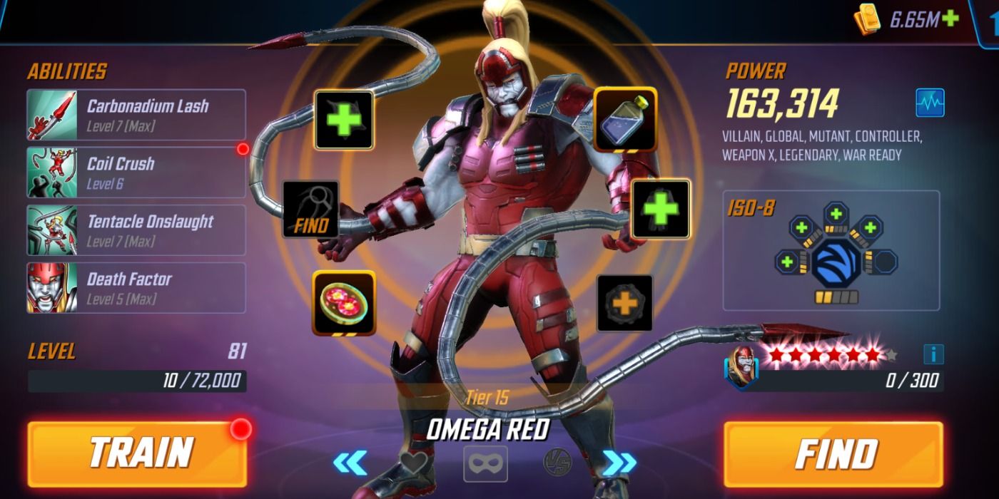 Omega Red Marvel Strike Force