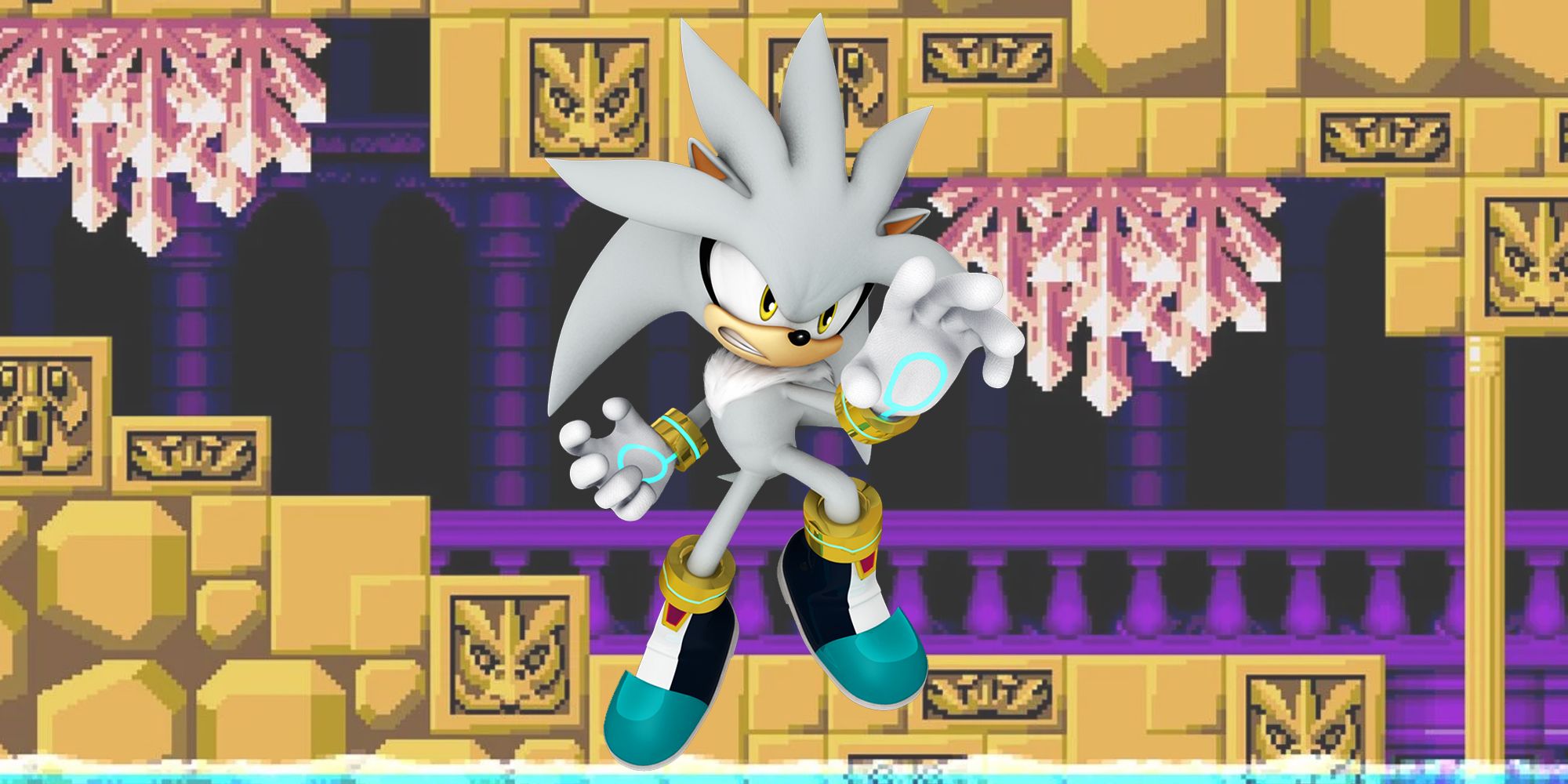 Silver the Hedgehog in Labryinth Zone
