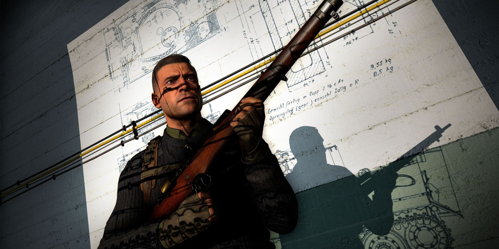 Sniper Elite 5 Preview Dialing In The Scope karl walking through a projection of schematics