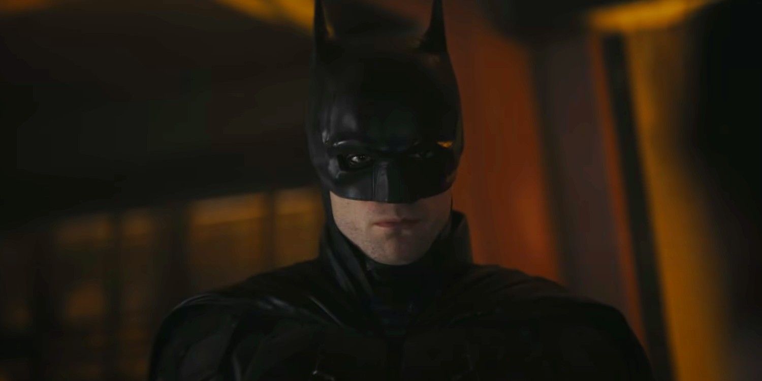 The Batman Robert Pattinson as Bruce Wayne in suit cowl