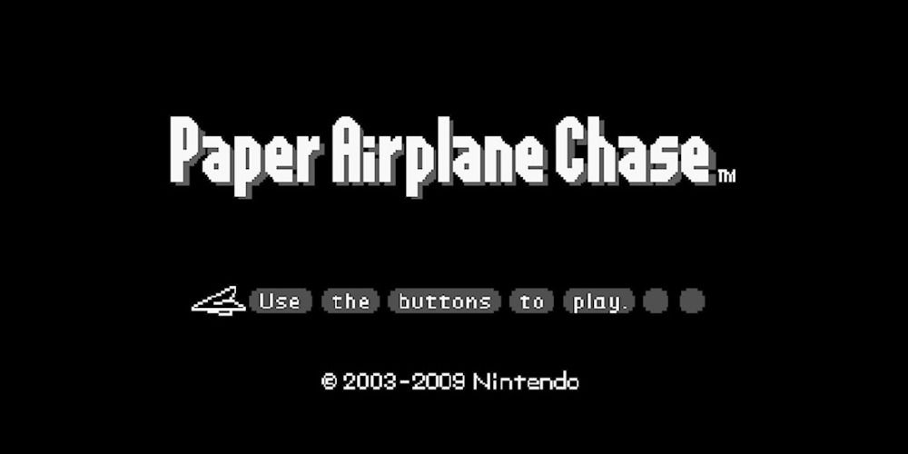 The title card for the Paper Airplane Chase game