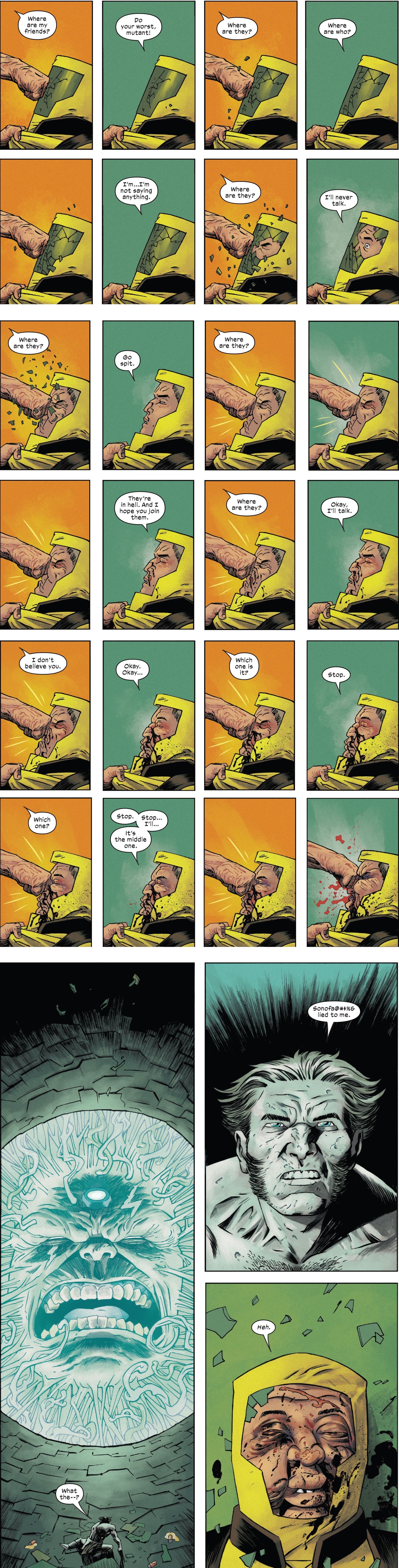 Wolverine Fails At Interrogation in X Men Unlimited