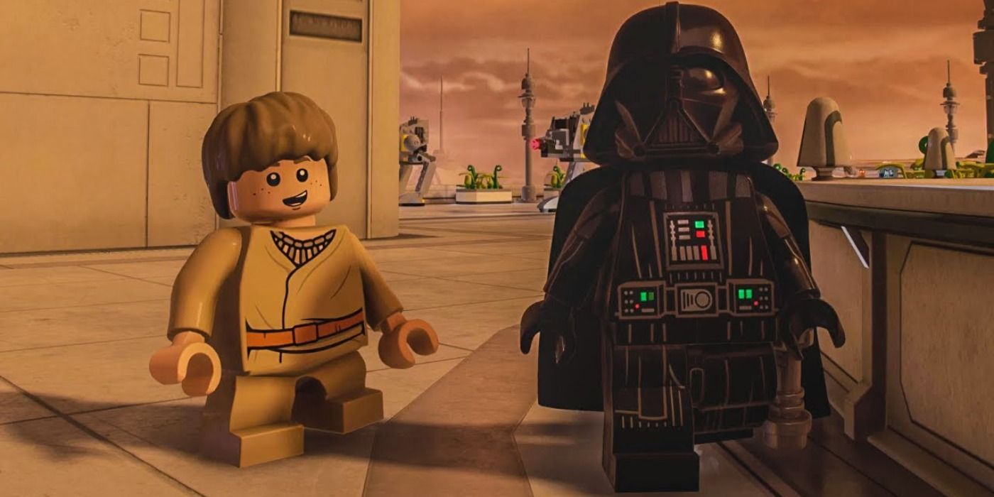 Young Anakin and Darth Vader in LEGO STar Wars The Skywalker Saga