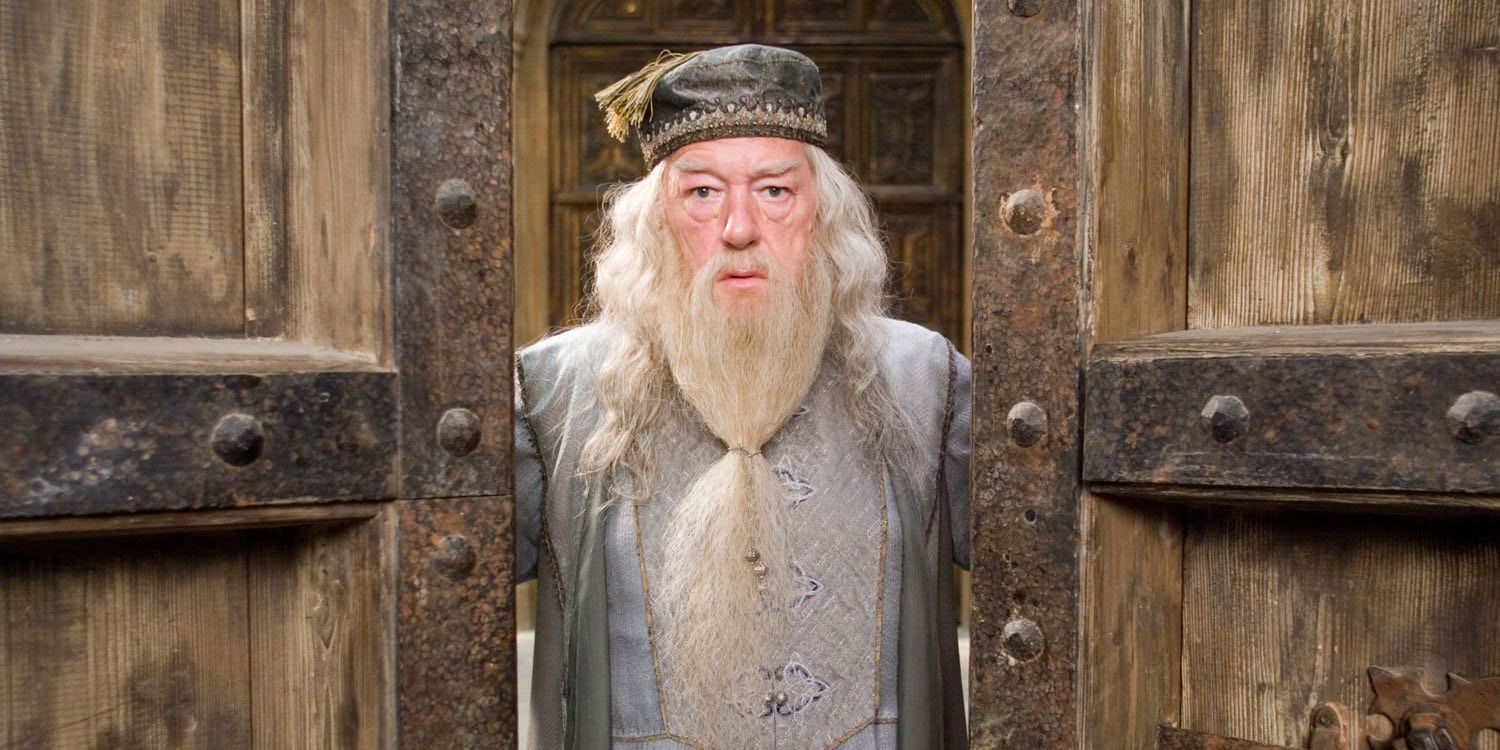 dumbledore at the hogwarts doors