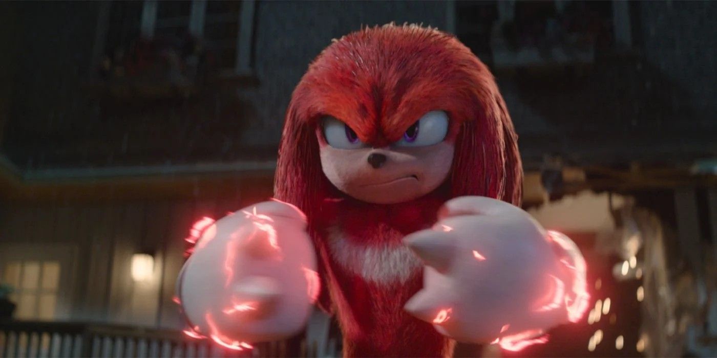 knuckles the echidna punches his gloves together in sonic 2