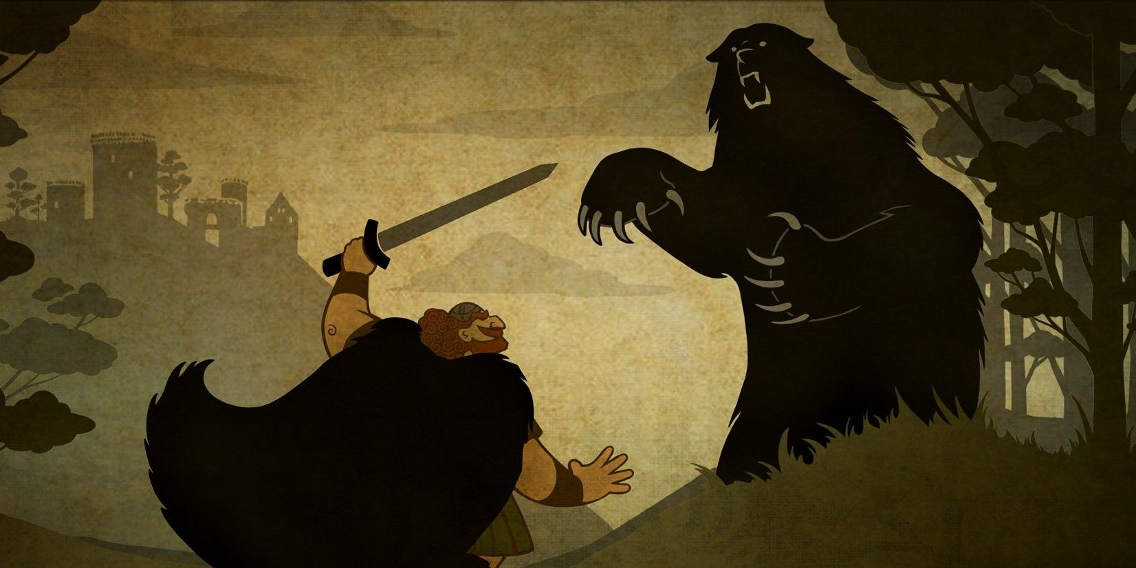 mordu fights meridas dad in Brave