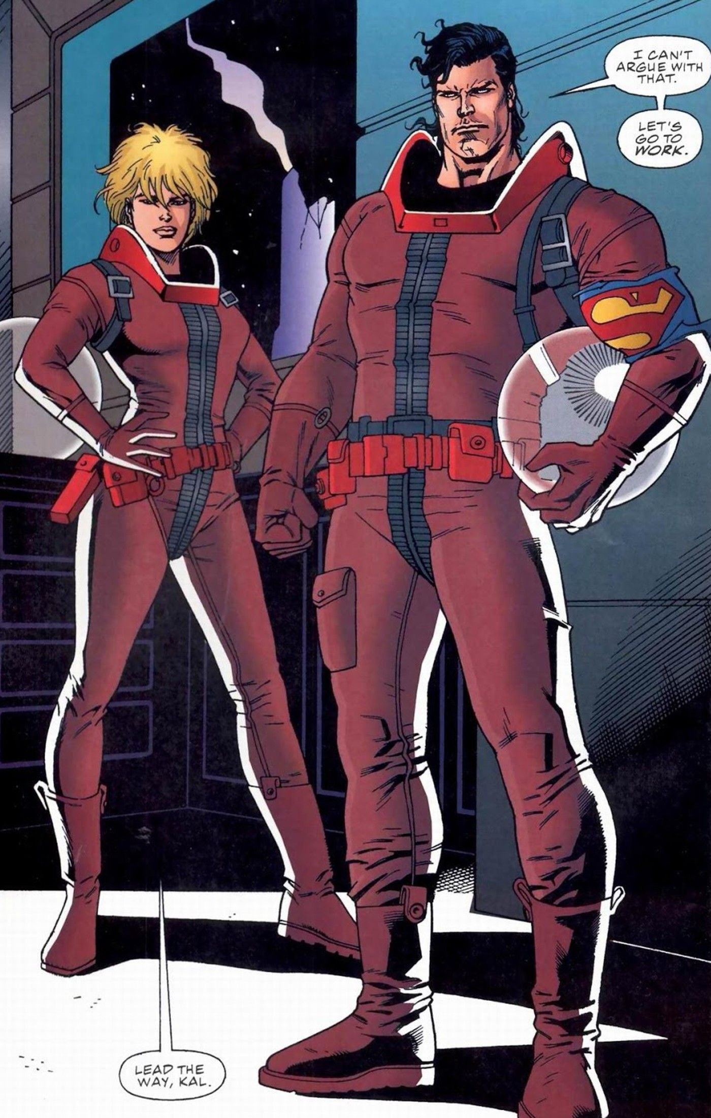 superman aliens red space suit