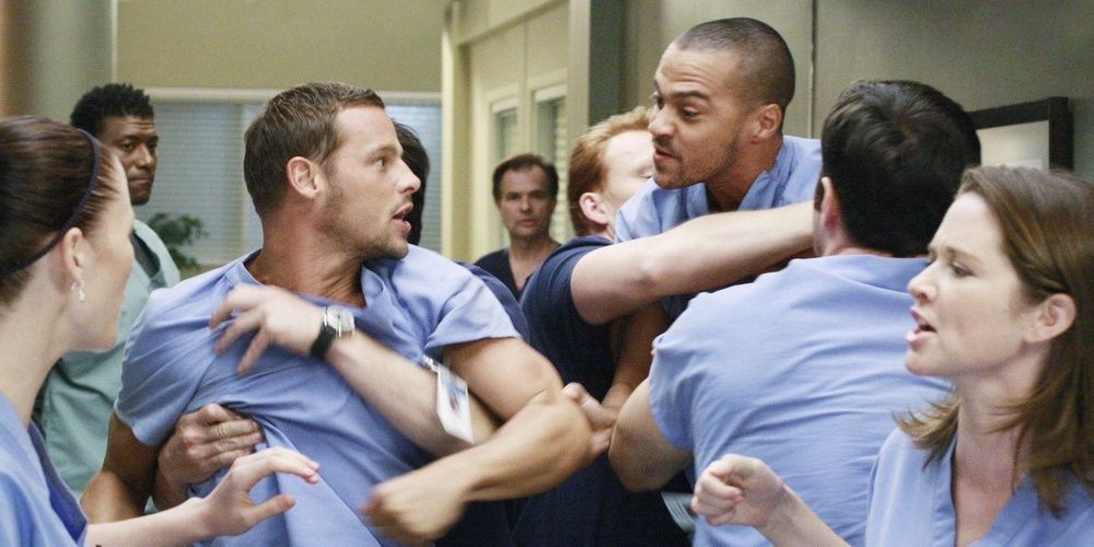 Alex and Jackson fighting in Greys Anatomy Cropped 1