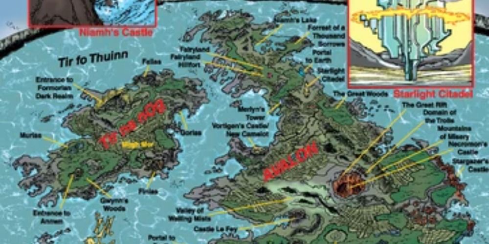 An image of the Amazon island in the Marvel comics
