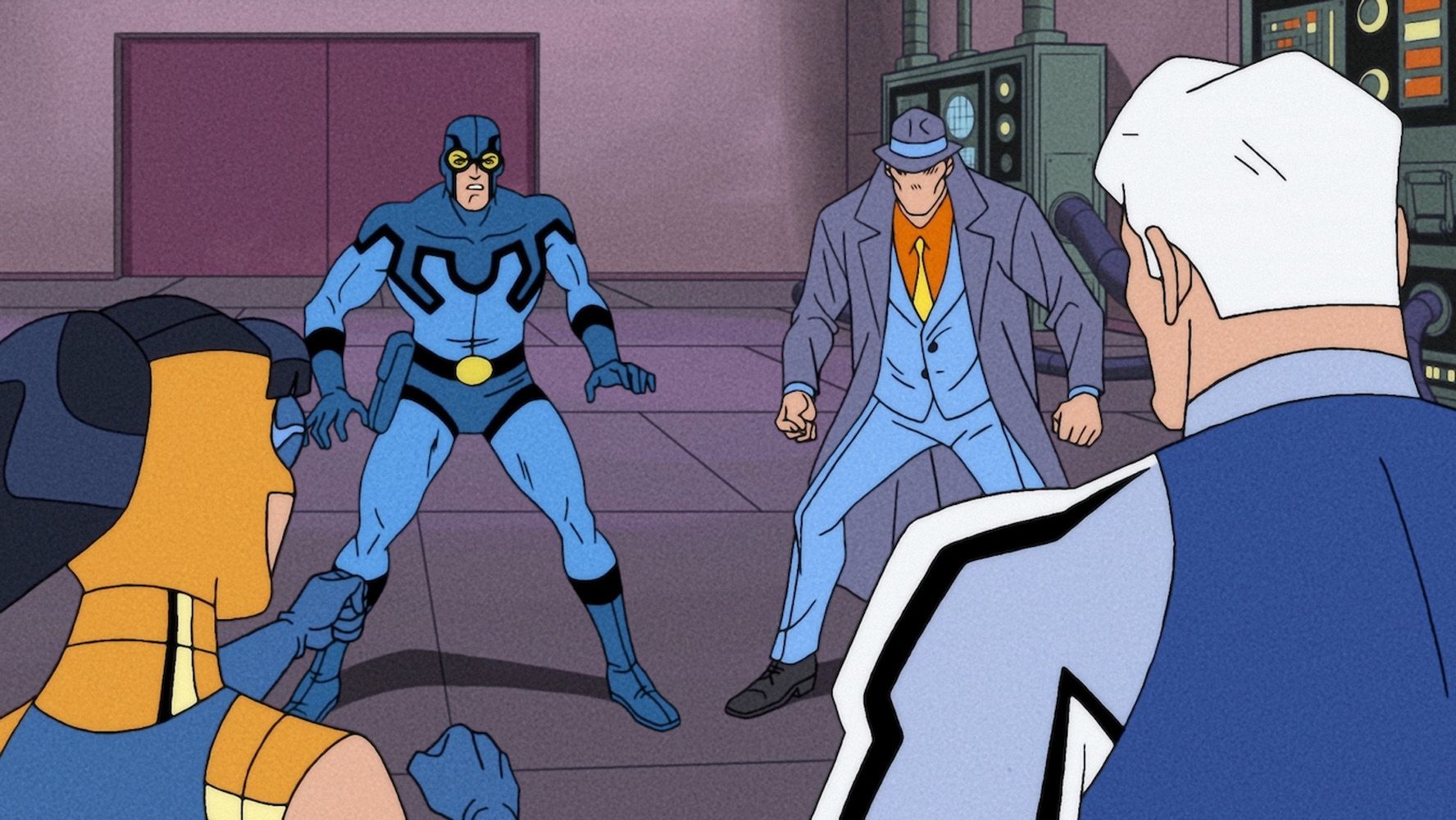 Blue Beetle and The Question Face Captain Atom and Nightshade