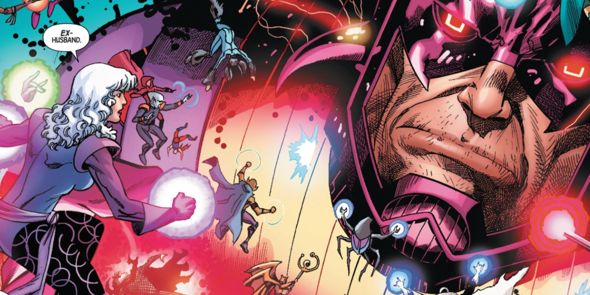 Clea confronts Galactus in Marvel Comics