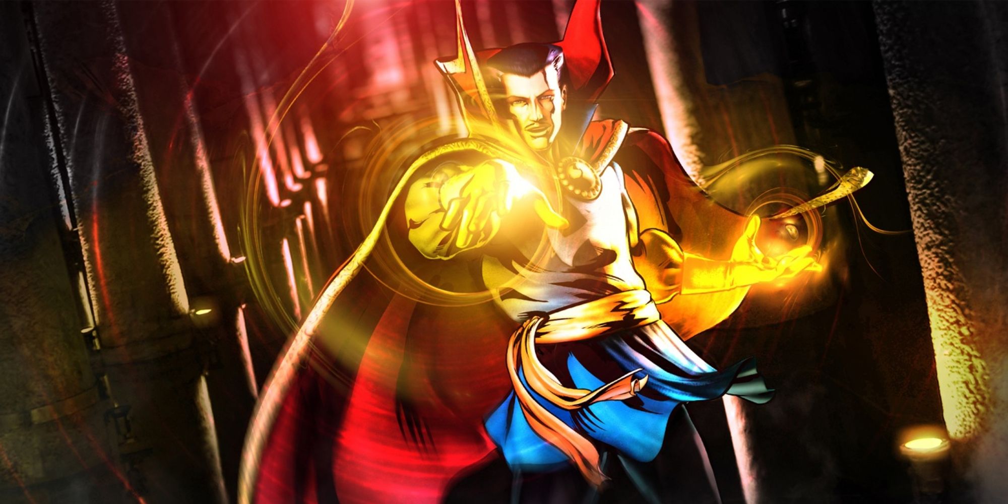 Doctor Strange casting a spell in wallpaper for Ultimate Marvel VS Capcom 3