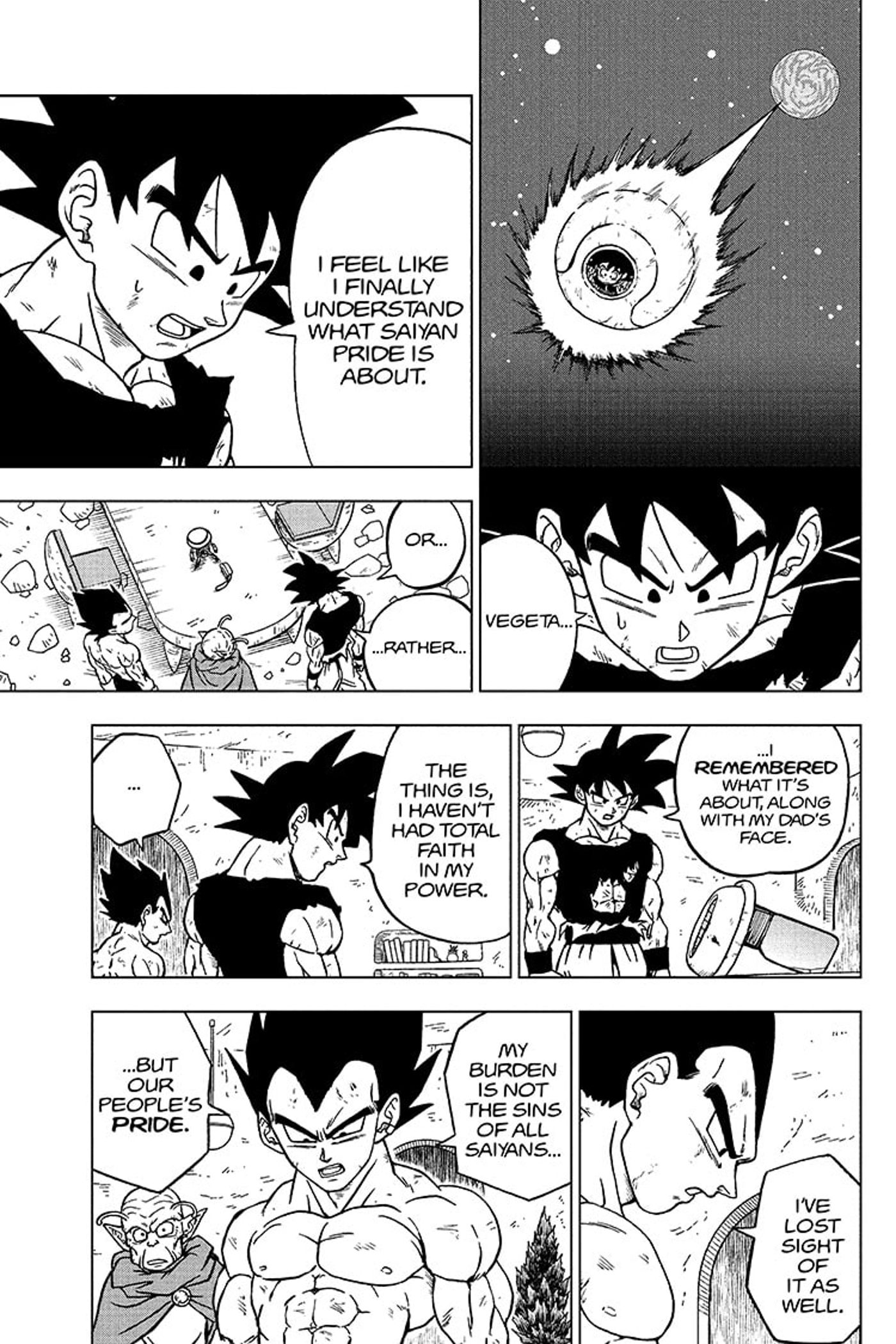 Goku and Vegeta reflect on their Saiyan heritage