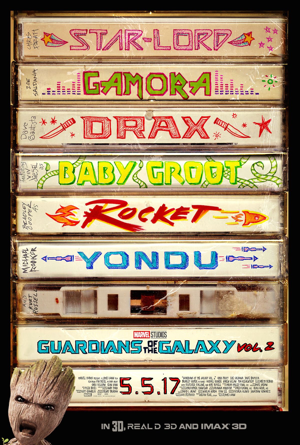 Guardians of the Galaxy Vol 2 mixtape poster