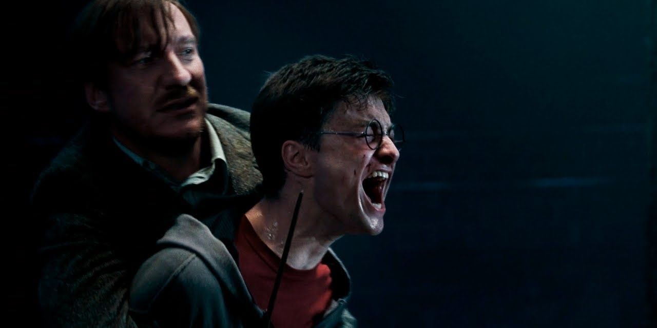 Harry Potter crying at Sirius death in Order of the Phoenix Cropped