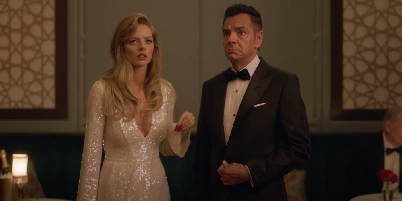 Samara Weaving and Eugenio Derbez in The Valet