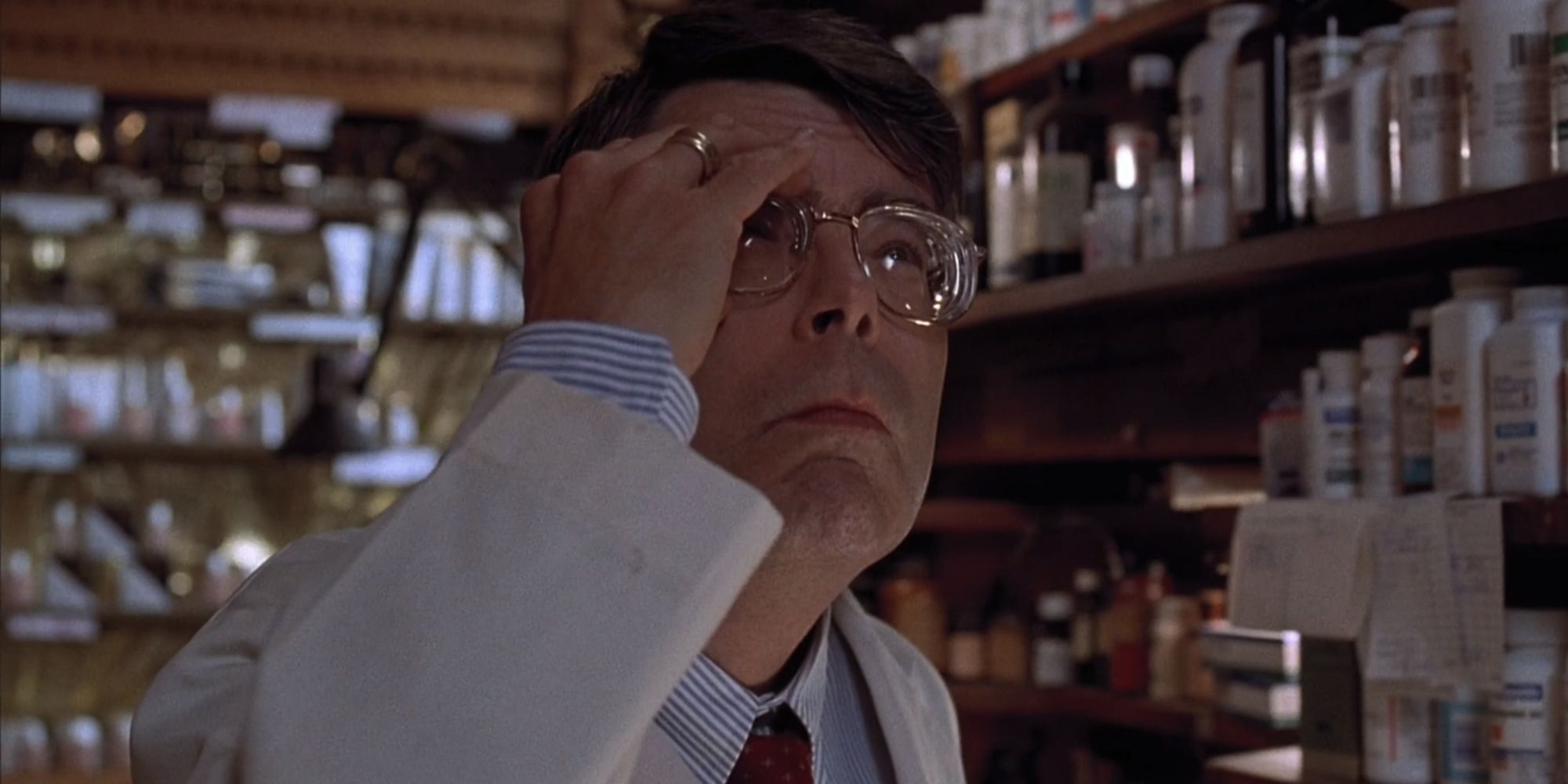 Stephen King as the Pharmacist in Thinner