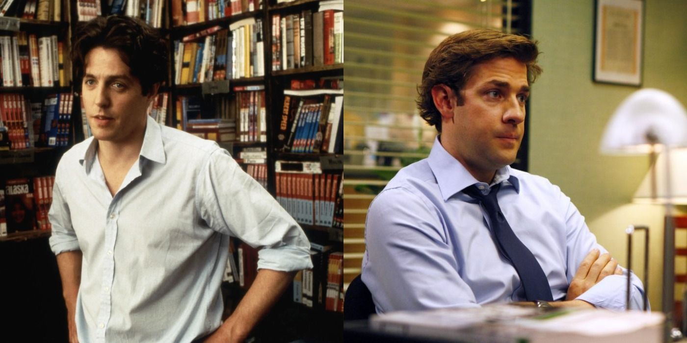 Split Image William Thacker From Notting Hill And Jim Halpert From The Office