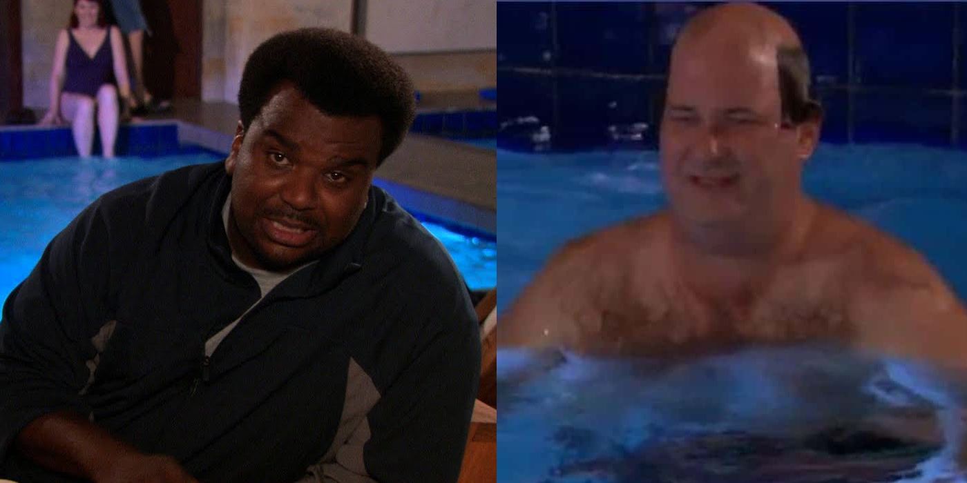 The Office Daryl and Kevin in a pool