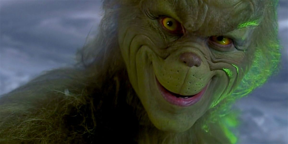 18. The Grinch's yellow eyes were both practical and digital. 