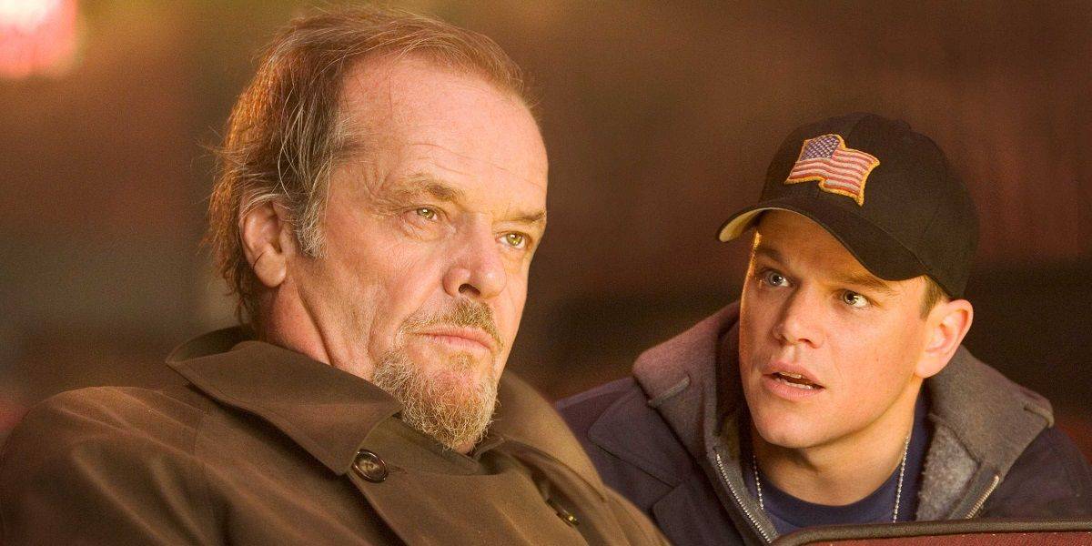 Med Jack Nicholson i The Departed - Bedste Matt Damon-præstationer